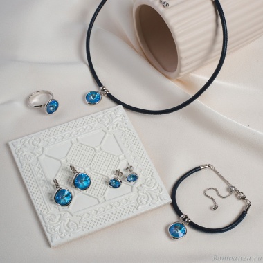 Серьги Fiore Luna, Aquamarine